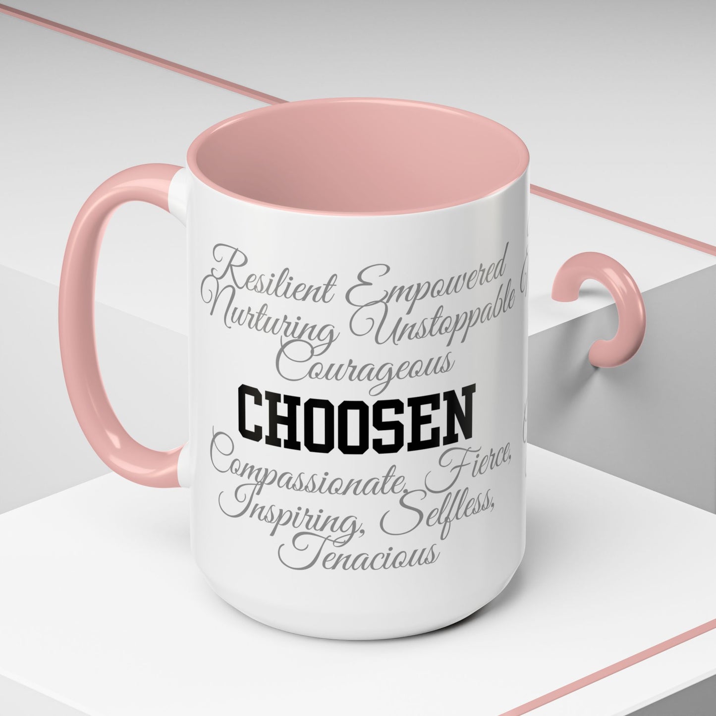 Personalization Inspirational Word Art Accent Coffee Mug — Typography Quote (11oz & 15oz)