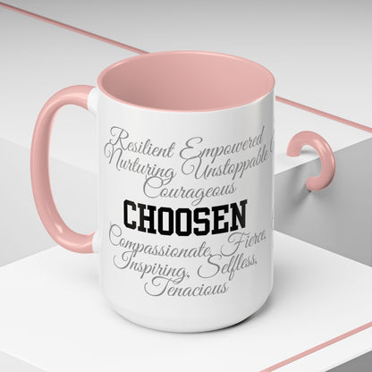 Personalization Inspirational Word Art Accent Coffee Mug — Typography Quote (11oz & 15oz)