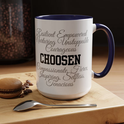 Personalization Inspirational Word Art Accent Coffee Mug — Typography Quote (11oz & 15oz)