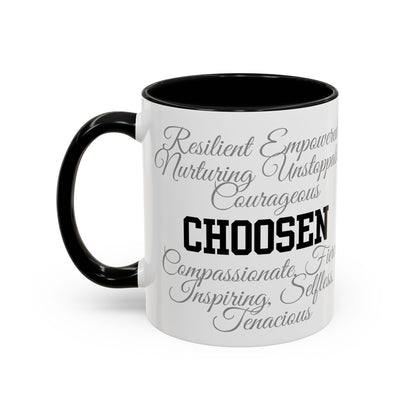 Personalization Inspirational Word Art Accent Coffee Mug — Typography Quote (11oz & 15oz)