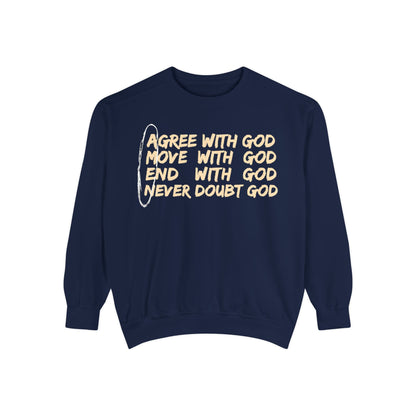 Positive Garment-Dyed Sweatshirt - Inspirational Motivational Jumper Cozy Crewneck