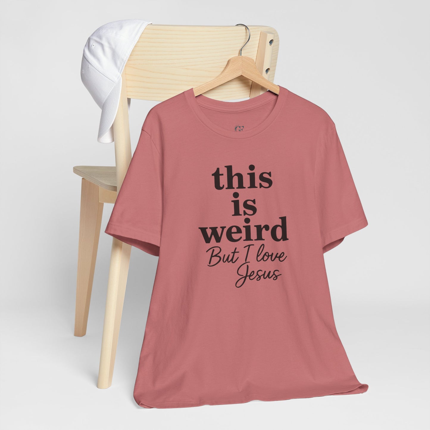Christian Tee: Weird But I Love Jesus, Casual Christian Apparel