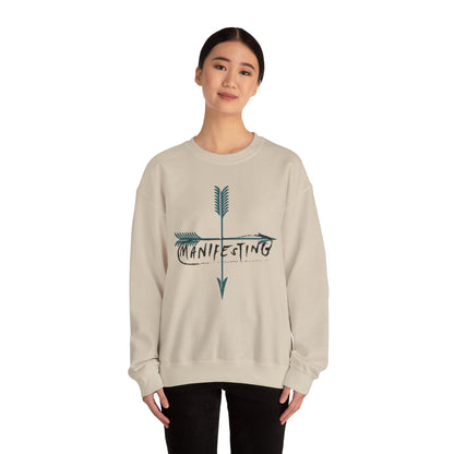 Manifesting Faith Crewneck Sweatshirt – Unisex Christian Comfort Wear | Inspirational Spiritual Gift | Cozy Faith-Based Loungewear