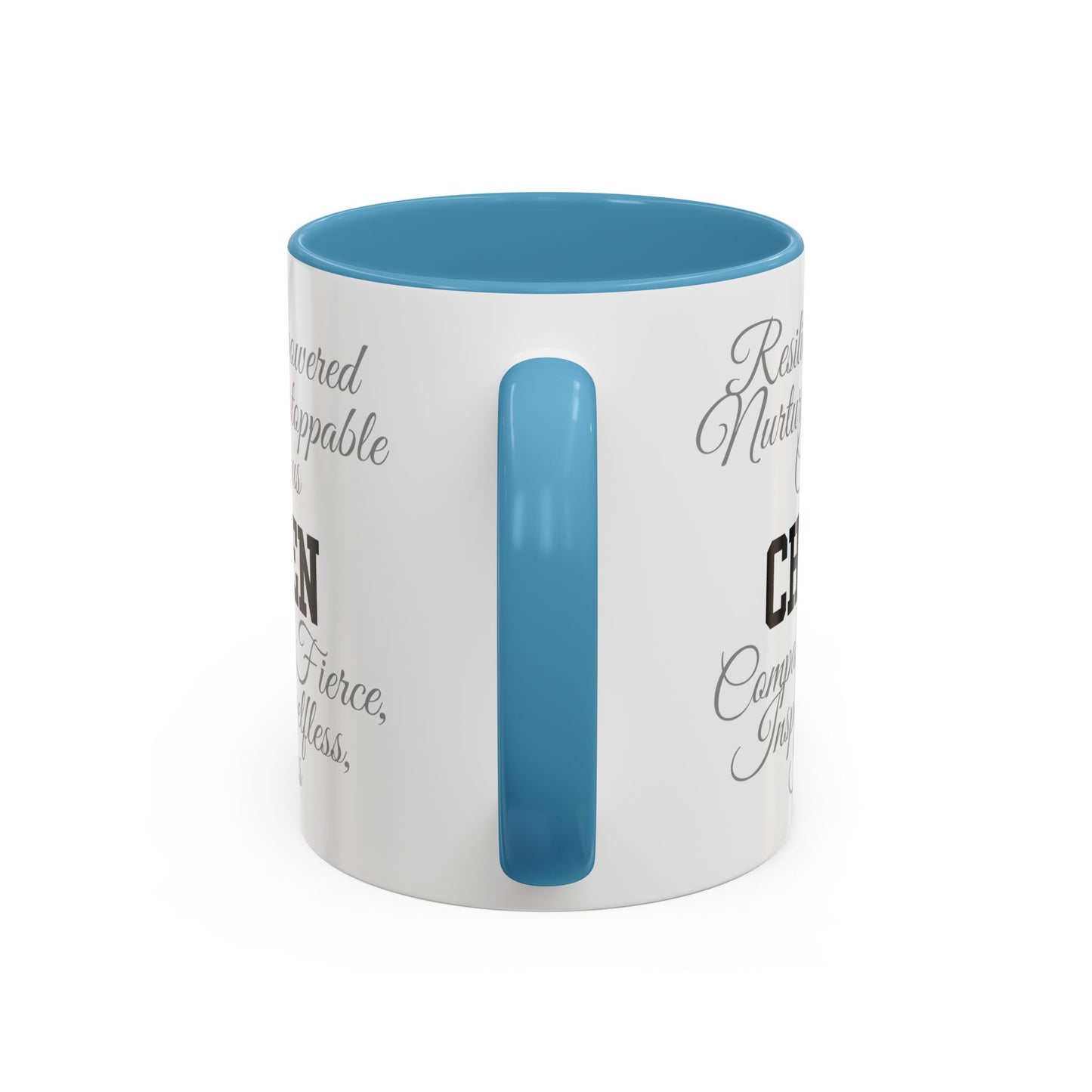Personalization Inspirational Word Art Accent Coffee Mug — Typography Quote (11oz & 15oz)