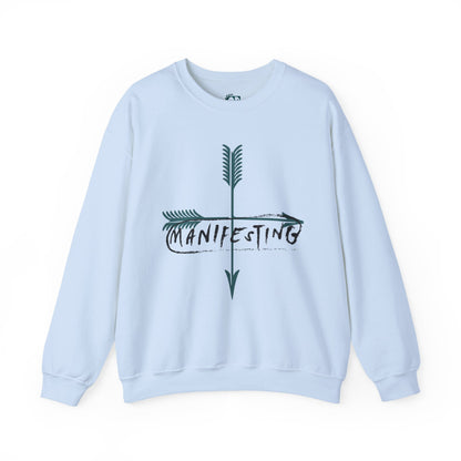 Manifesting Faith Crewneck Sweatshirt – Unisex Christian Comfort Wear | Inspirational Spiritual Gift | Cozy Faith-Based Loungewear