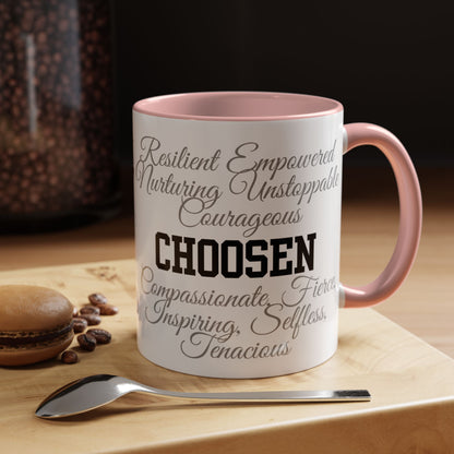 Personalization Inspirational Word Art Accent Coffee Mug — Typography Quote (11oz & 15oz)