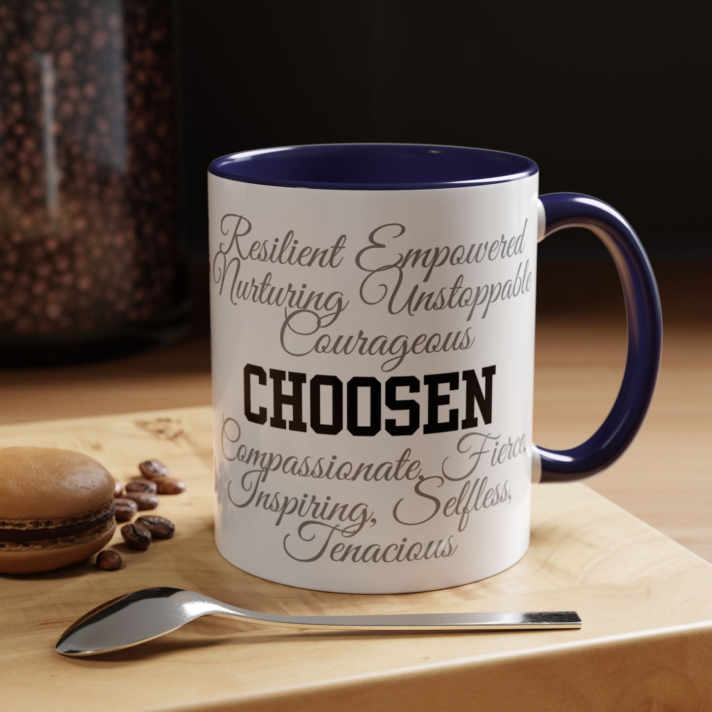 Personalization Inspirational Word Art Accent Coffee Mug — Typography Quote (11oz & 15oz)
