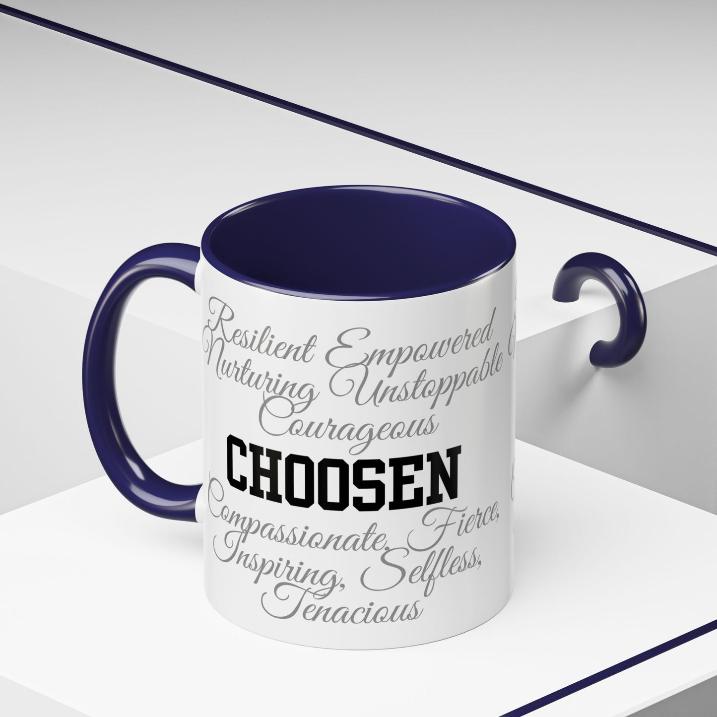 Personalization Inspirational Word Art Accent Coffee Mug — Typography Quote (11oz & 15oz)