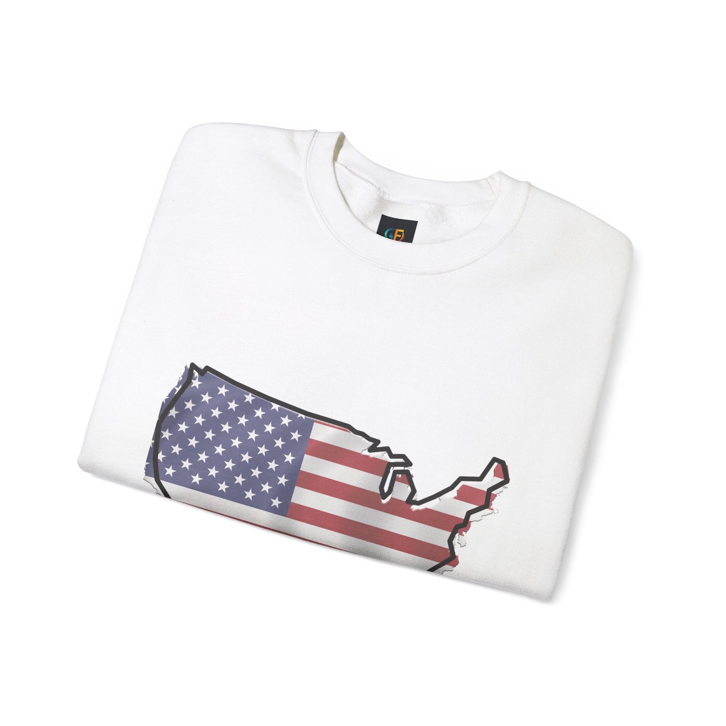 Cozy  USA Unisex Sweatshirt, Warm Crewneck with American Map, Comfortable Pullover, Soft Cotton Blend Shirt, Oversized Sweater for Men and Women