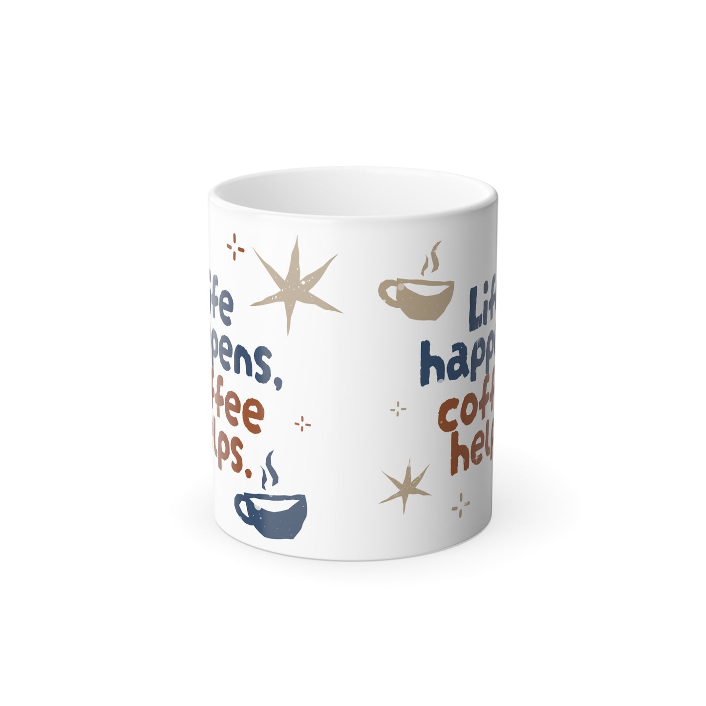 Color Morphing Mug, 11oz - Heat Sensitive Ceramic Cup, Coffee Mug, Tea Cup, Magic Mug, Office Gift