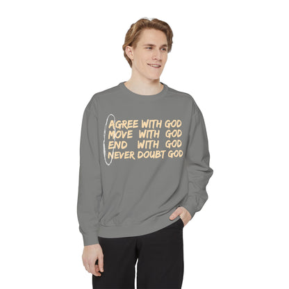 Positive Garment-Dyed Sweatshirt - Inspirational Motivational Jumper Cozy Crewneck