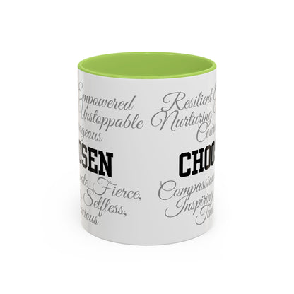 Personalization Inspirational Word Art Accent Coffee Mug — Typography Quote (11oz & 15oz)