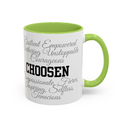 Personalization Inspirational Word Art Accent Coffee Mug — Typography Quote (11oz & 15oz)