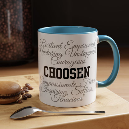 Personalization Inspirational Word Art Accent Coffee Mug — Typography Quote (11oz & 15oz)