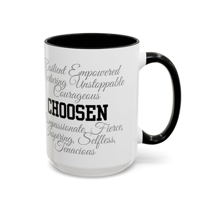Personalization Inspirational Word Art Accent Coffee Mug — Typography Quote (11oz & 15oz)