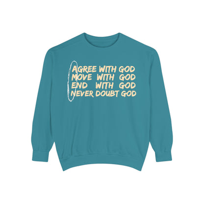 Positive Garment-Dyed Sweatshirt - Inspirational Motivational Jumper Cozy Crewneck