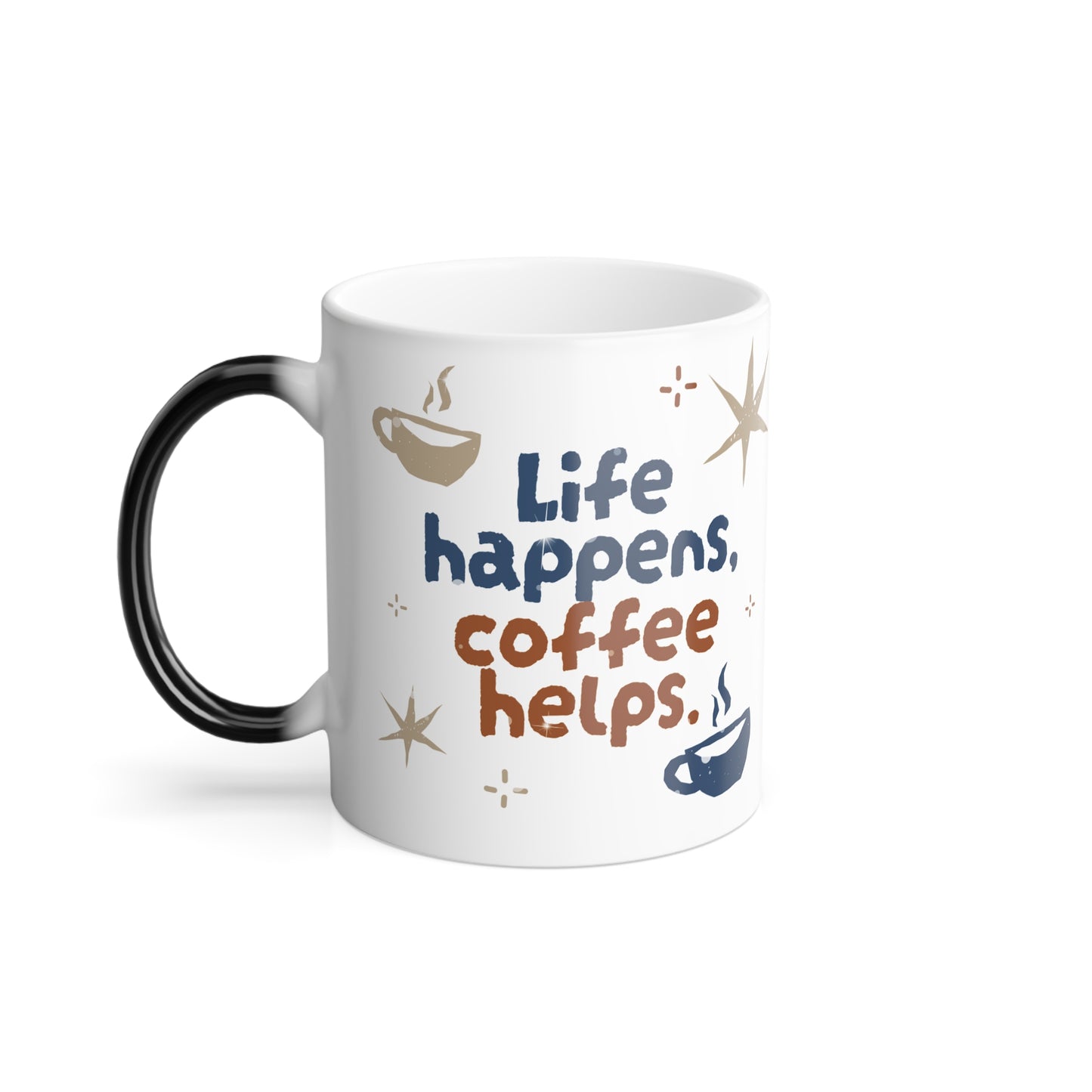 Magic Color Changing Mug, Heat Sensitive Coffee Cup, Tea Mug, Heat Activated Color Morphing Mug, 11oz, Unique Gift Idea