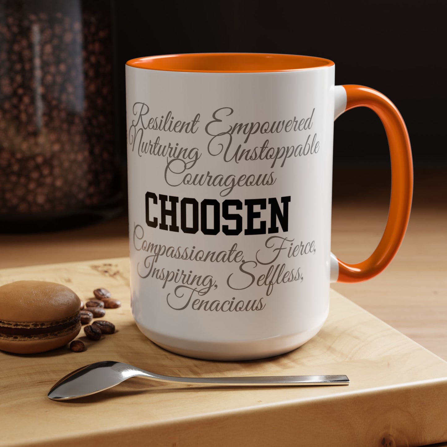 Personalization Inspirational Word Art Accent Coffee Mug — Typography Quote (11oz & 15oz)