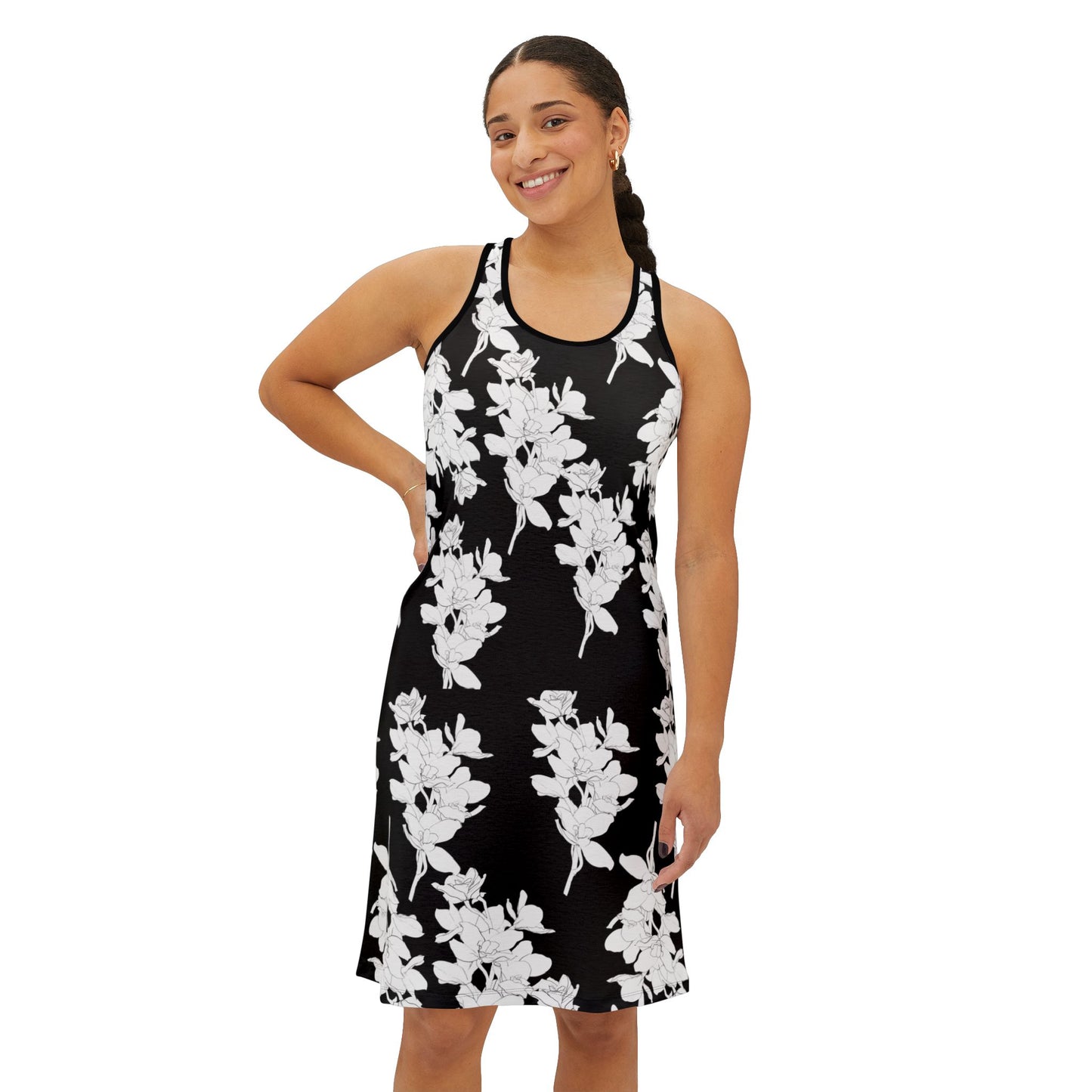 Floral Print Women's Racerback Dress - Stylish Summer Sun Dress