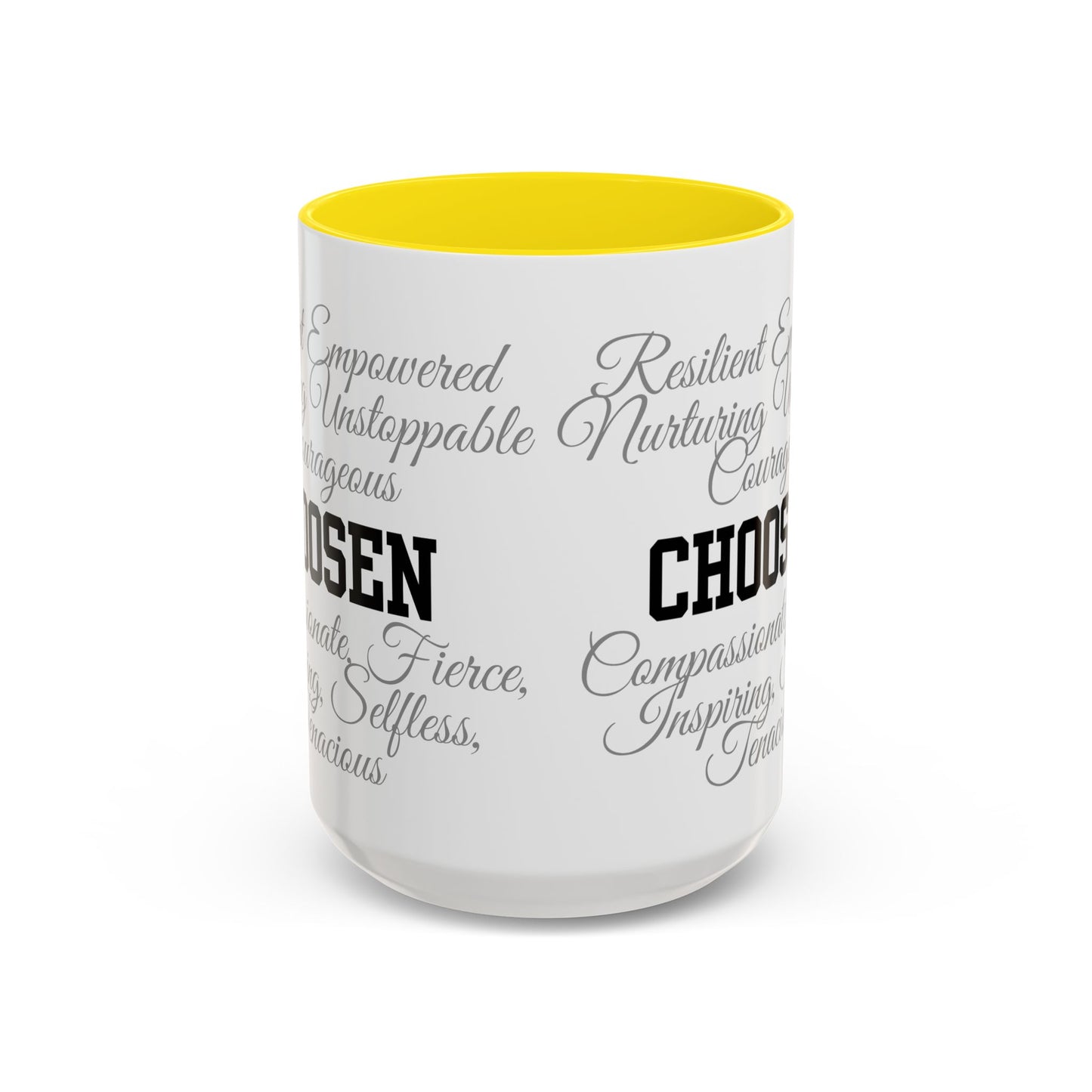 Personalization Inspirational Word Art Accent Coffee Mug — Typography Quote (11oz & 15oz)