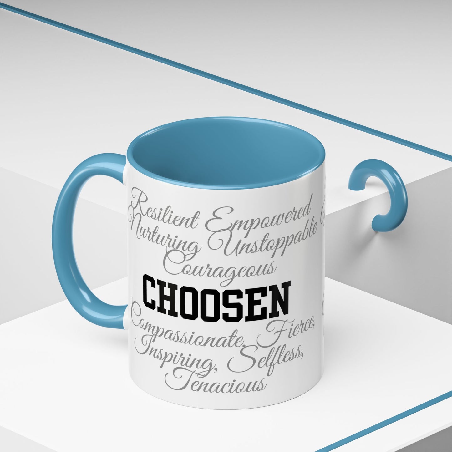 Personalization Inspirational Word Art Accent Coffee Mug — Typography Quote (11oz & 15oz)