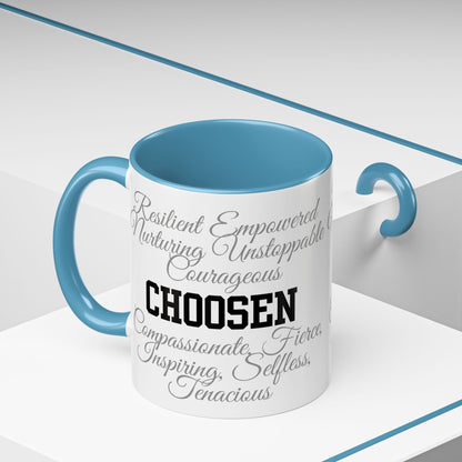 Personalization Inspirational Word Art Accent Coffee Mug — Typography Quote (11oz & 15oz)