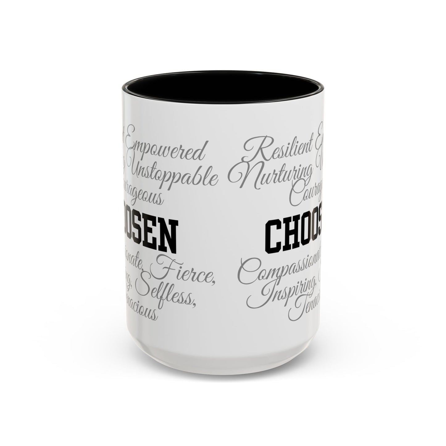 Personalization Inspirational Word Art Accent Coffee Mug — Typography Quote (11oz & 15oz)