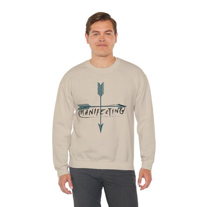 Manifesting Faith Crewneck Sweatshirt – Unisex Christian Comfort Wear | Inspirational Spiritual Gift | Cozy Faith-Based Loungewear