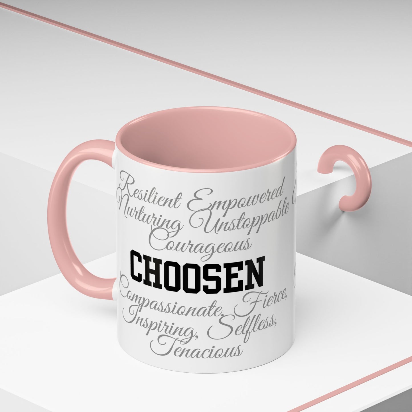 Personalization Inspirational Word Art Accent Coffee Mug — Typography Quote (11oz & 15oz)