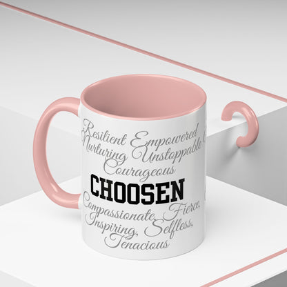 Personalization Inspirational Word Art Accent Coffee Mug — Typography Quote (11oz & 15oz)