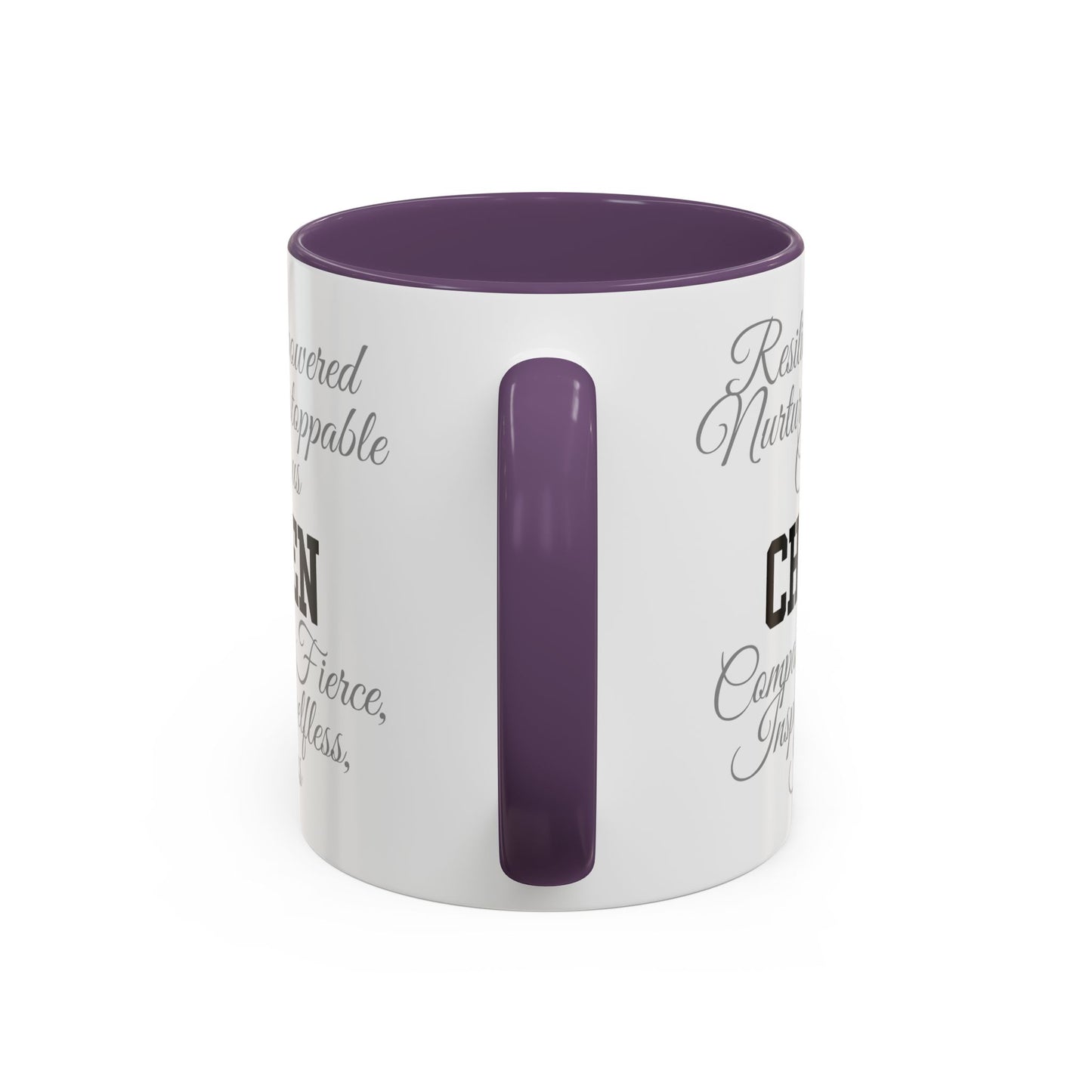 Personalization Inspirational Word Art Accent Coffee Mug — Typography Quote (11oz & 15oz)