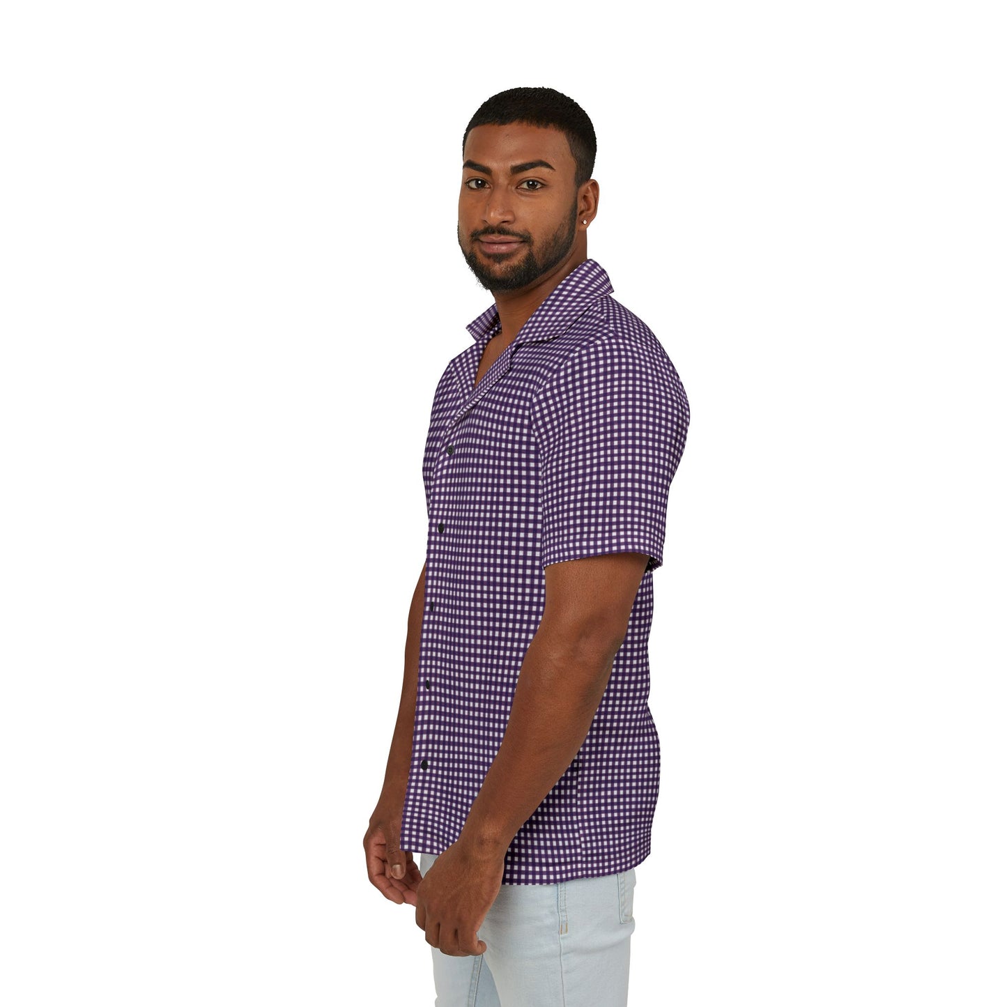 Men's Hawaiian Shirt - Plaid Hawaii Shirt For Warm Season
