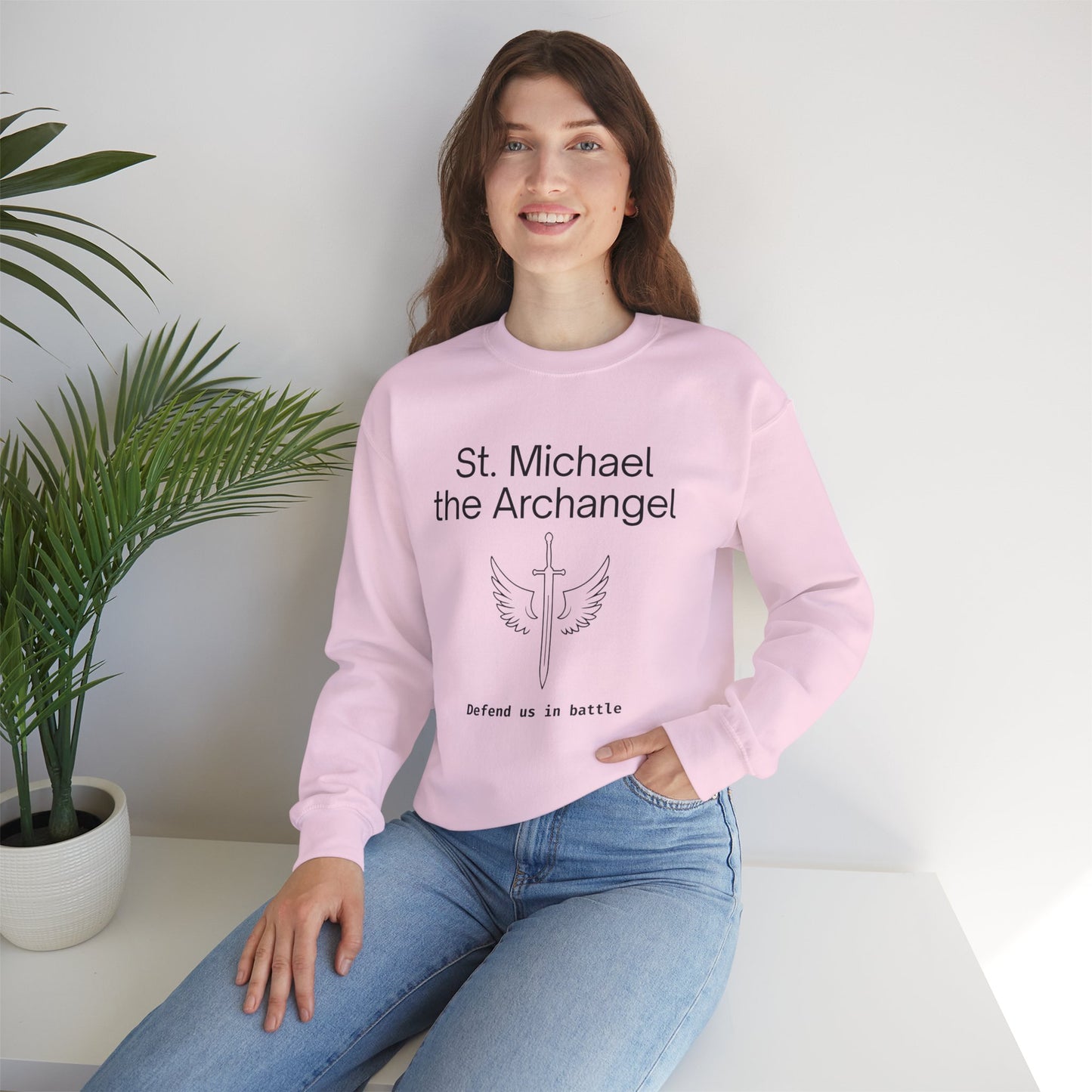 St Michael Crewneck Sweatshirt - Faith Inspired Unisex