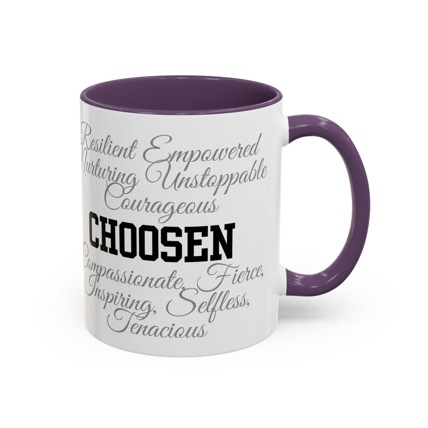 Personalization Inspirational Word Art Accent Coffee Mug — Typography Quote (11oz & 15oz)