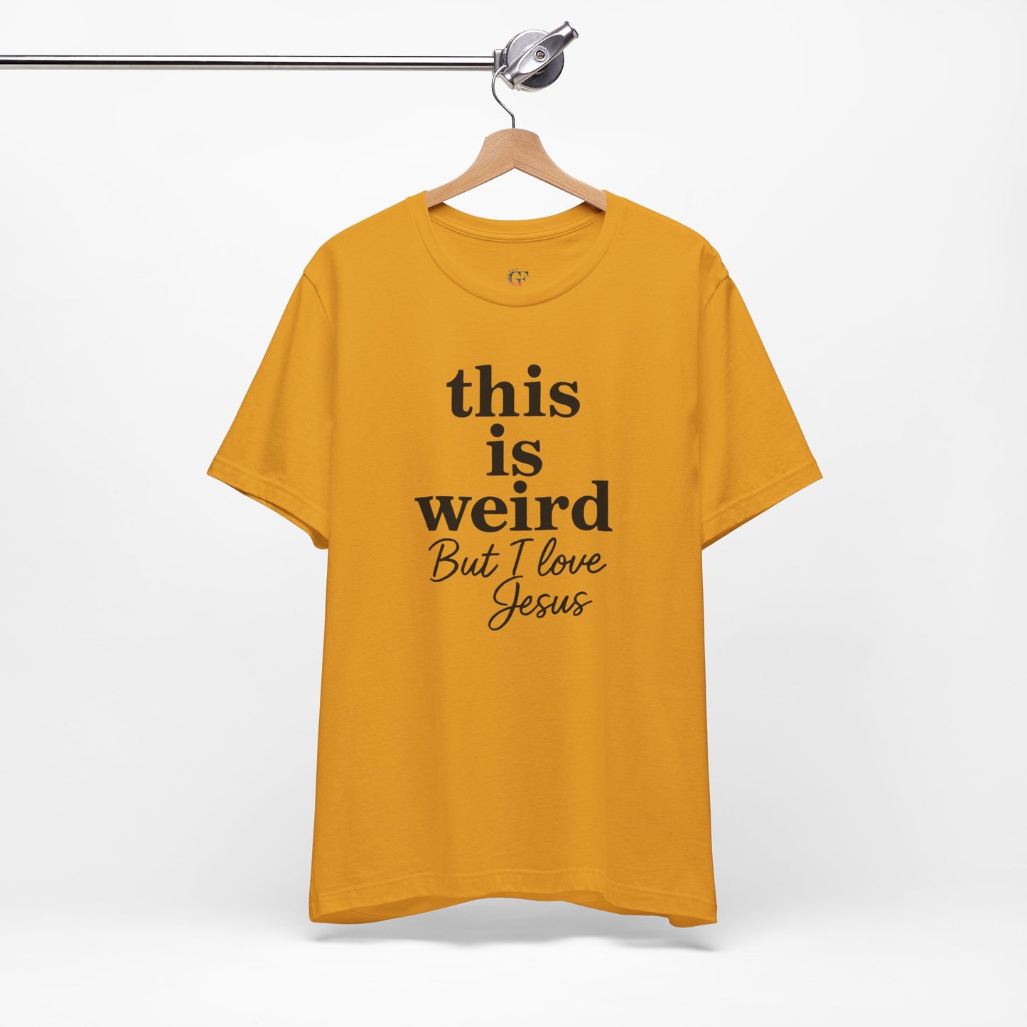 Christian Tee: Weird But I Love Jesus, Casual Christian Apparel